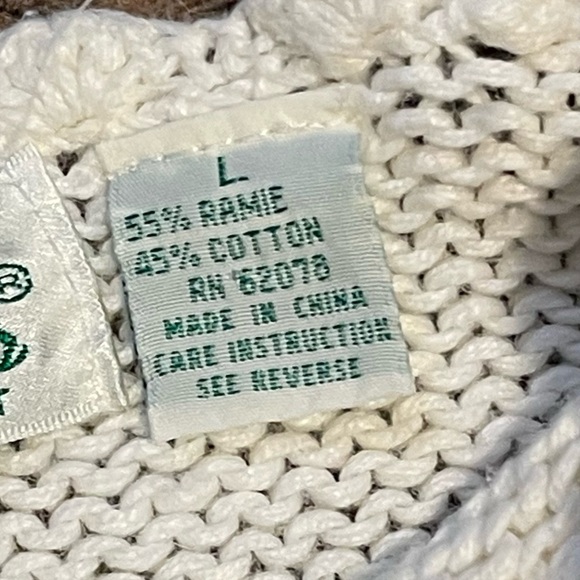 Vintage | Floral Lattice Cable Knit Cottonn Blend Sweater - Picture 9 of 10